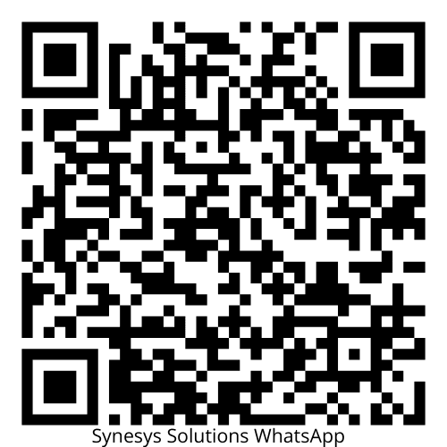 QR code to chat with Synesys Solutions on WhatsApp