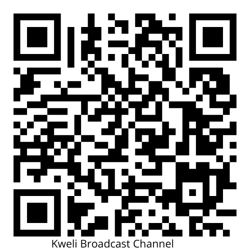 QR code for the Kweli WhatsApp broadcast channel