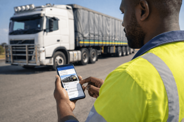 Facebook load groups used by truck drivers in SADC to find freight