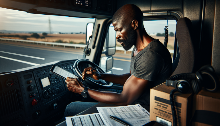 Cost per kilometre calculator for South African trucks — owner-operator reviewing fuel costs