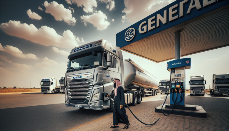 Truck driver fuelling a Volvo truck at a BP filling station in South Africa