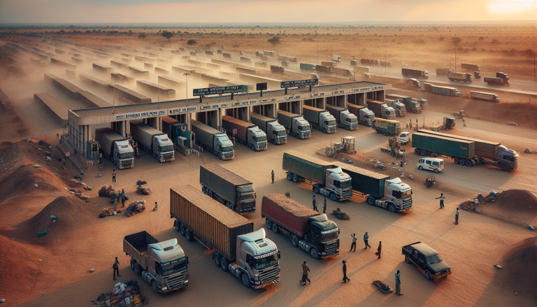 Loads from South Africa to Zimbabwe — cross-border trucks at the Beitbridge border post